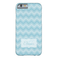 Zigzag patterned blue name initial iphone case