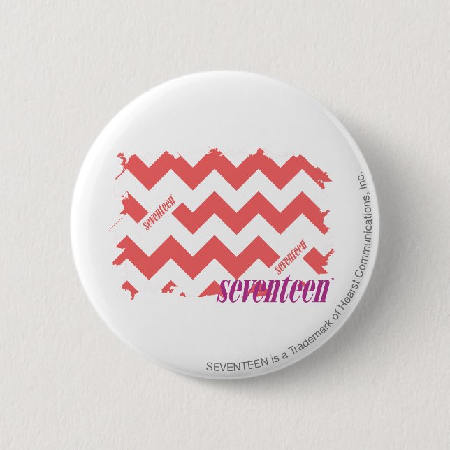 ZigZag Pink 2 6 Cm Round Badge (Front)
