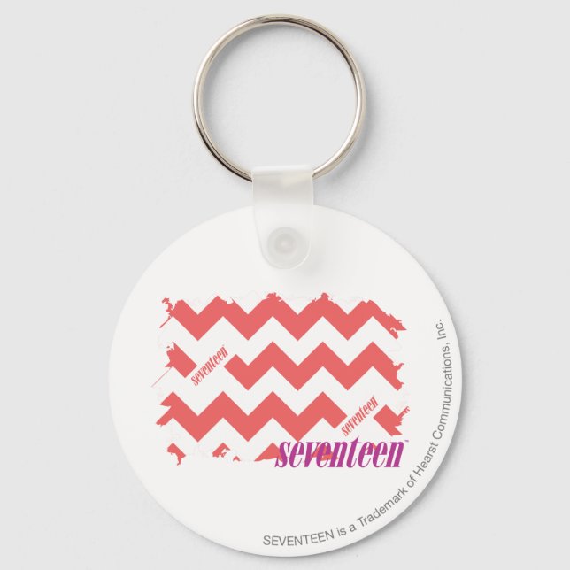 ZigZag Pink 2 Key Ring (Front)