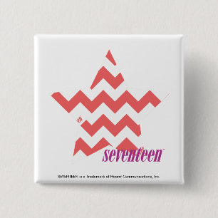 ZigZag Pink 4 15 Cm Square Badge