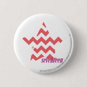 ZigZag Pink 4 6 Cm Round Badge