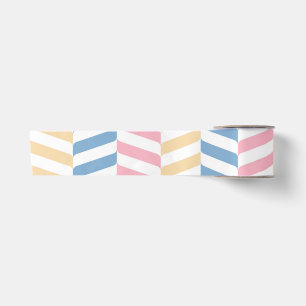 Zigzag pink blue yellow pastel minmal retro modern satin ribbon