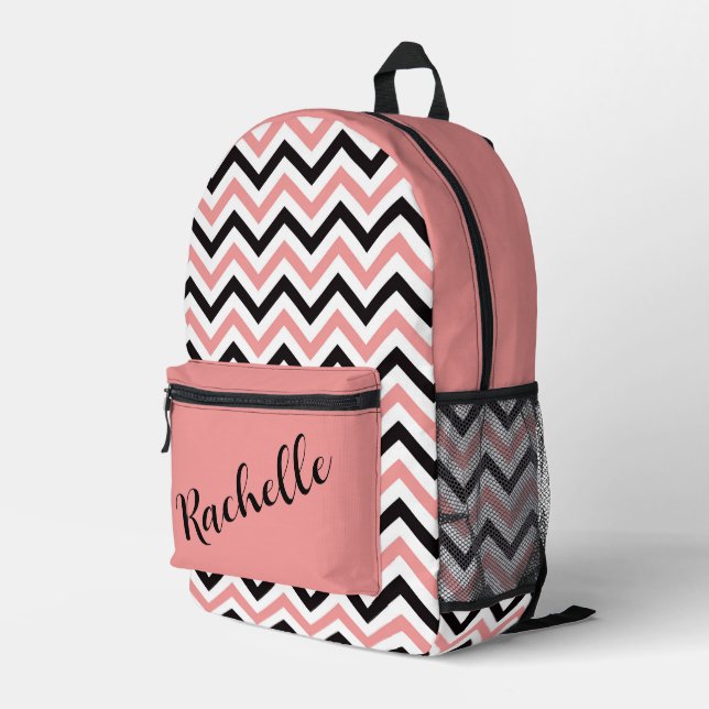  Zigzag Pulse Backpack — Personalised Style  (Back Corner Right)
