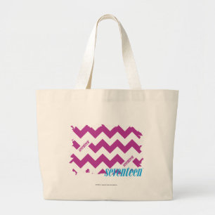 ZigZag Purple 3 Large Tote Bag