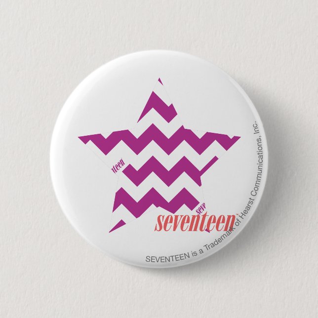 ZigZag Purple 4 6 Cm Round Badge (Front)
