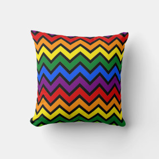Zigzag Rainbow Throw Cushion