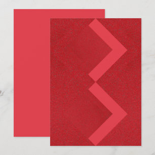 Zigzag Red Textured Invitation Card – Customisable