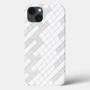 zigzag squares in grey iPhone 13 case