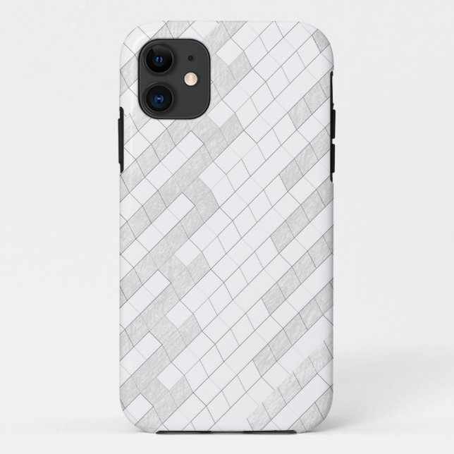 zigzag squares in grey... Case-Mate iPhone case (Back)