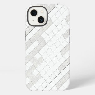 zigzag squares in grey iPhone 13 case