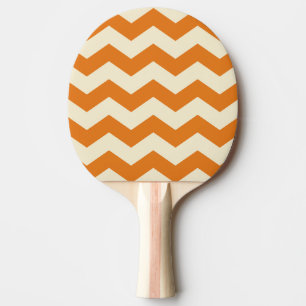 Zigzag Stripe Warm Citrus Colour Ping Pong Paddle