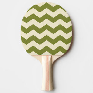 Zigzag Stripe Willow Green Colour Ping Pong Paddle