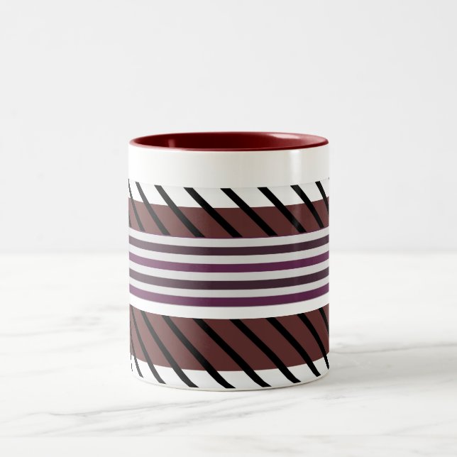 Zigzag, striped, Retro pattern coffee mug (Center)