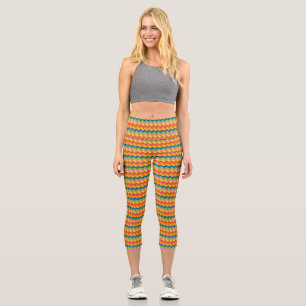 zigzag stripes  capri leggings