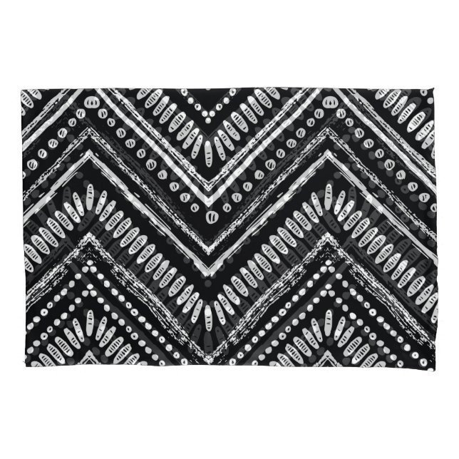 Zigzag Stripes: Hand Drawn Ethnic Pillowcase (Front)
