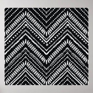 Zigzag Stripes: Hand Drawn Ethnic Poster