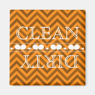 Zigzag Style Dishwasher Magnet Clean & Dirty