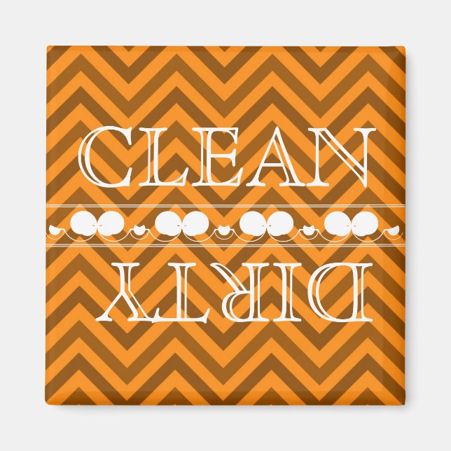 Zigzag Style Dishwasher Magnet Clean & Dirty (Front)