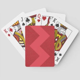 Zigzag Tomato Red Custom Playing Cards – Customise