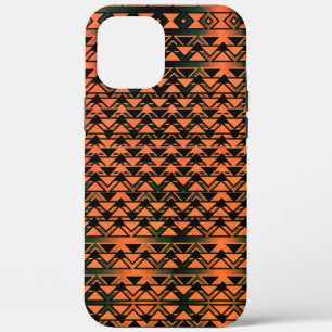 ZigZag triangles and geometrics in orange to sepia iPhone 12 Pro Max Case