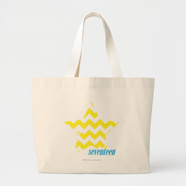 ZigZag Yellow 3 Large Tote Bag (Front)