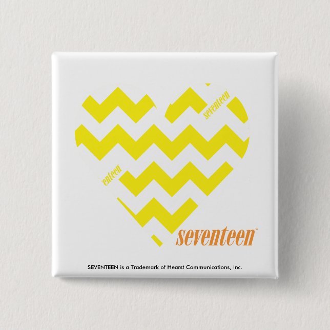 ZigZag Yellow 4 15 Cm Square Badge (Front)