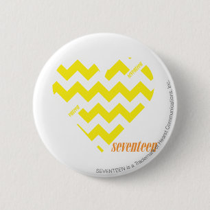 ZigZag Yellow 4 6 Cm Round Badge