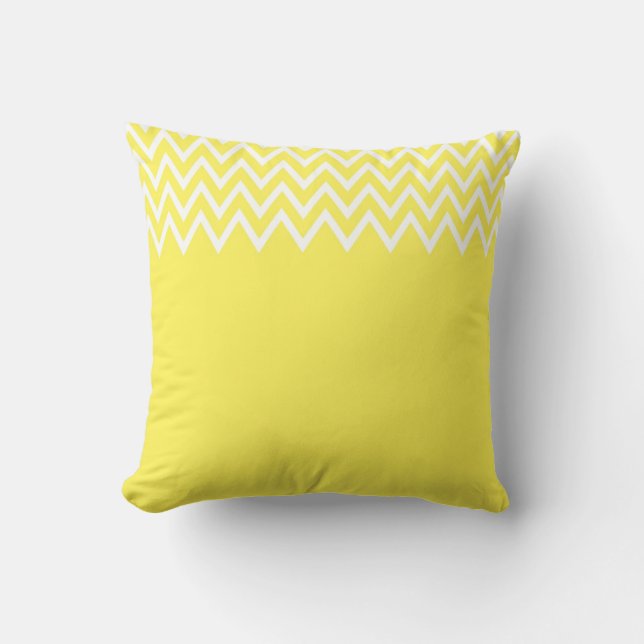 Zigzag Yellow And Green Pillow (Front)