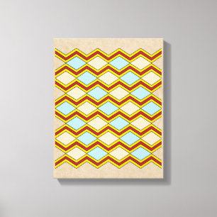 Zigzags and Diamonds Abstract Art Canvas Print