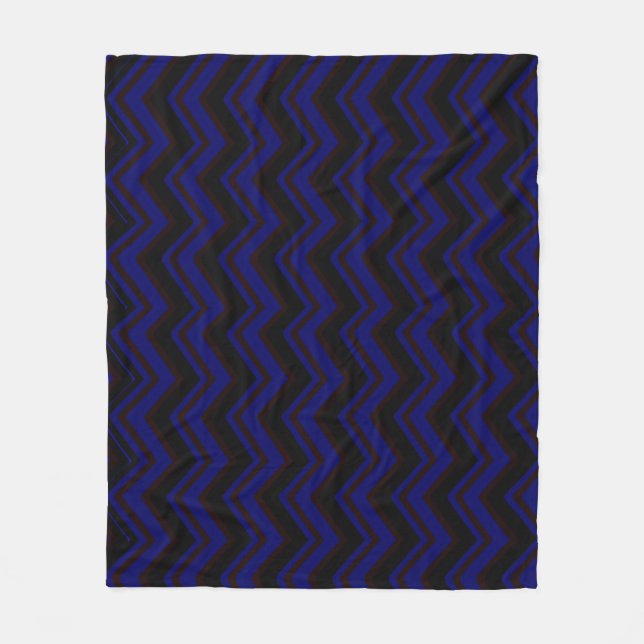 Zigzags of darkness comfy throw fleece blanket (Front)