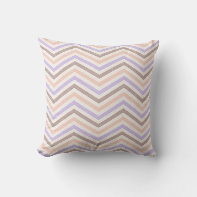 ZigZagZest Blush Pink Lavender Cushion (Front)