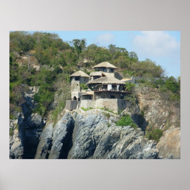 Zihuatanejo Cliffside Poster (Front)