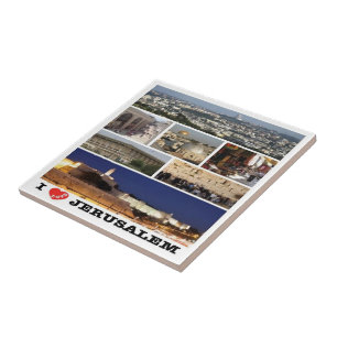 zIL003 i love JERUSALEM Israel Middle East, Ceramic Tile