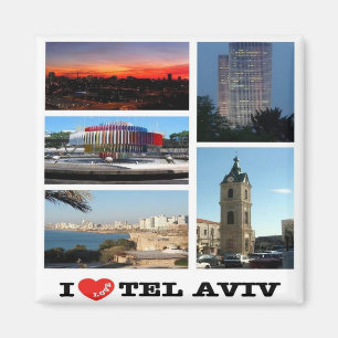 zIL007 i love TEL AVIV, Israel Middle East, Fridge Magnet