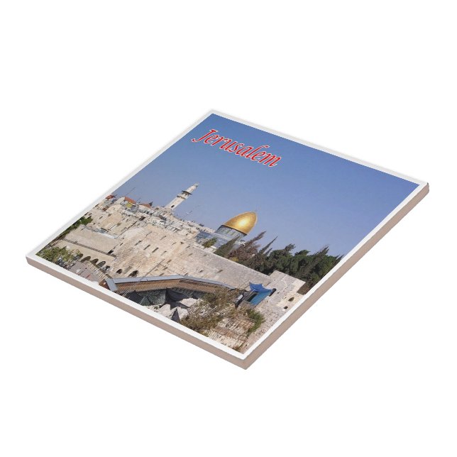 zIL012 WESTERN WOLL Jerusalem, Israel, Ceramic Tile (Side)