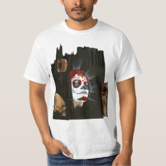 ZIMAD NEW PAINTING DIA DE LOS MUERTOS WITH SKULL T-Shirt