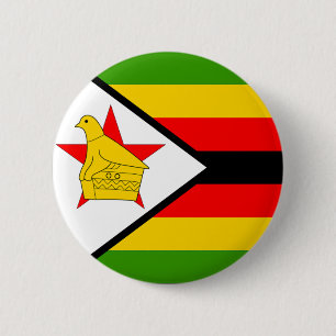 Zimbabwe 6 Cm Round Badge