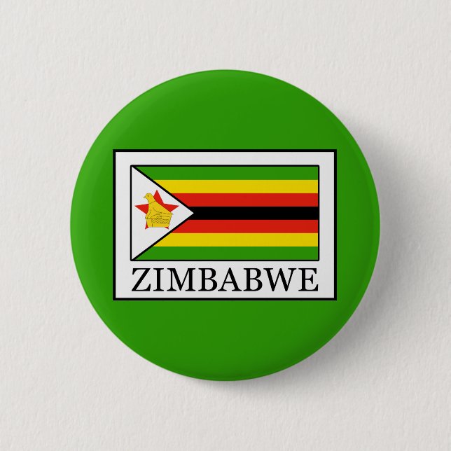 Zimbabwe 6 Cm Round Badge (Front)