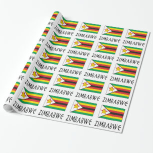 Zimbabwe and Zimbabwean Flag Wrapping Paper