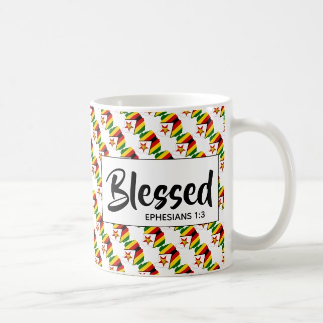 ZIMBABWE  Blessed Ephesians Christian Scripture Coffee Mug (Right)
