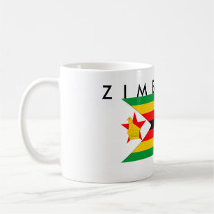 zimbabwe country flag nation symbol text name coffee mug
