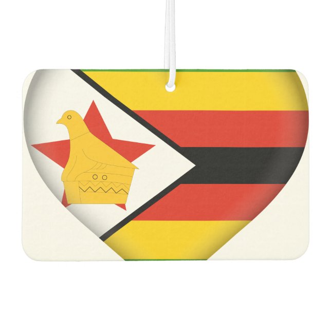 Zimbabwe Flag Car Air Freshener (Front)