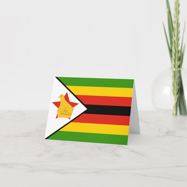 Zimbabwe Flag Card (Front)