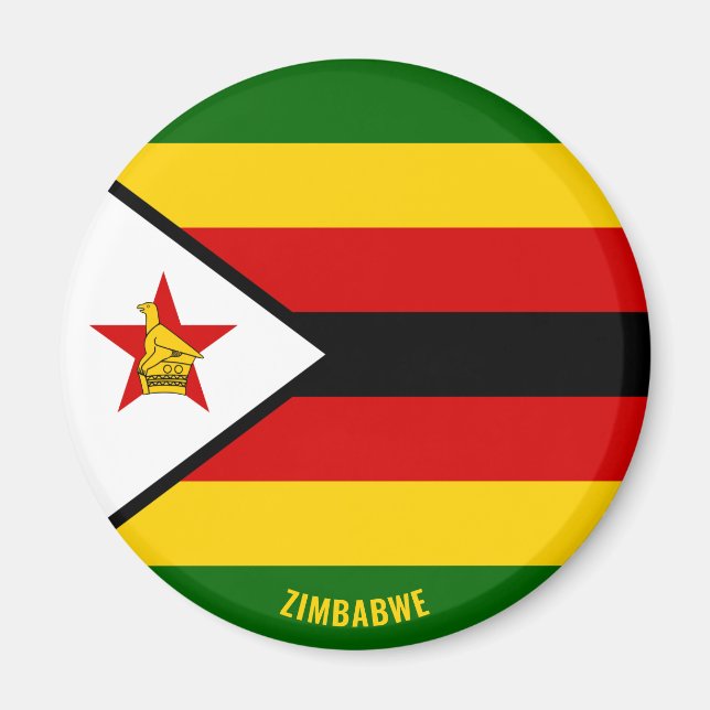Zimbabwe Flag Charming Patriotic Magnet (Front)