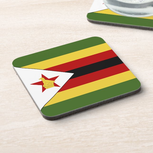 Zimbabwe flag coaster (Left Side)