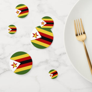 Zimbabwe flag confetti