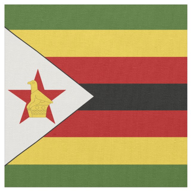 Zimbabwe flag fabric (Close Up)