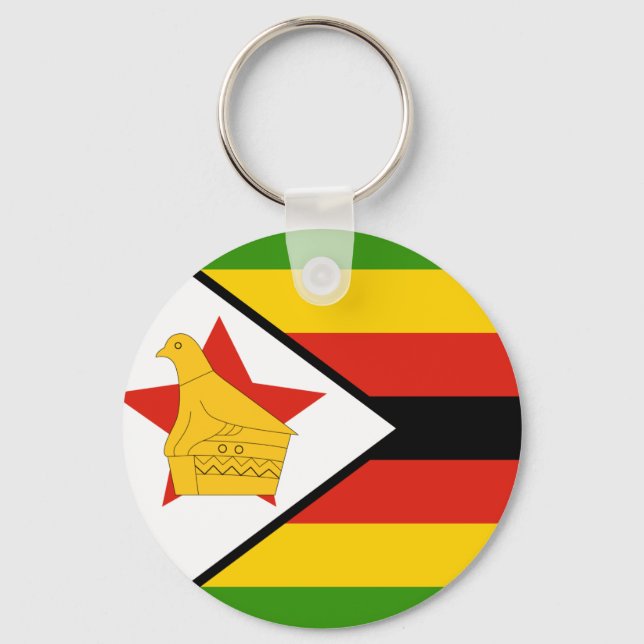 Zimbabwe Flag Key Ring (Front)