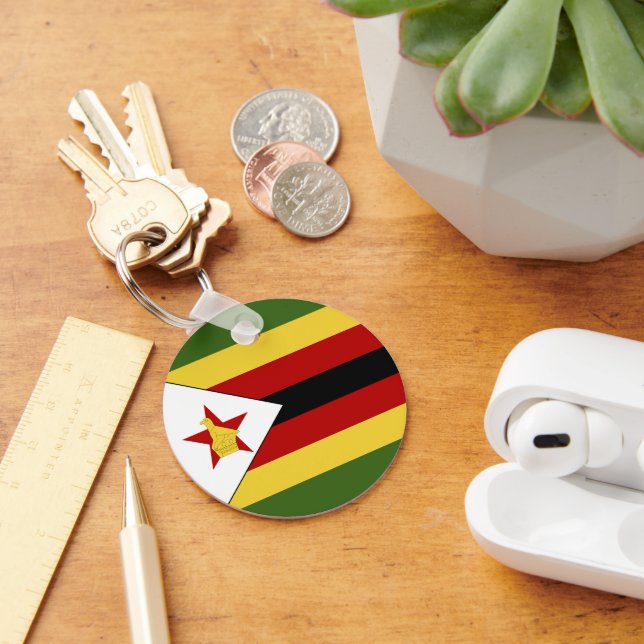 Zimbabwe flag key ring (Desk)
