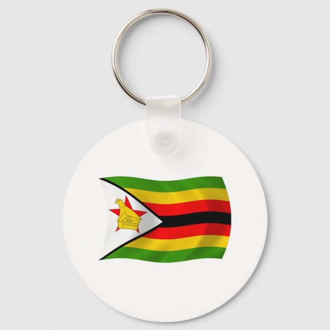Zimbabwe Flag Keychain (Front)